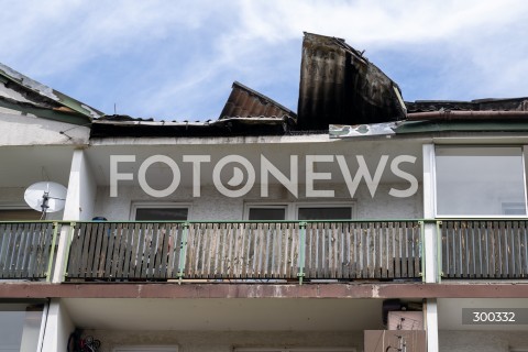  04.07.2025 ZABKI<br />
POZAR BUDYNKU MIESZKALNEGO<br />
N/Z BUDYNEK PO POZARZE<br />
FOT. MARCIN BANASZKIEWICZ / FOTONEWS  