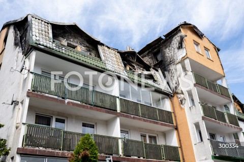  04.07.2025 ZABKI<br />
POZAR BUDYNKU MIESZKALNEGO<br />
N/Z BUDYNEK PO POZARZE<br />
FOT. MARCIN BANASZKIEWICZ / FOTONEWS  