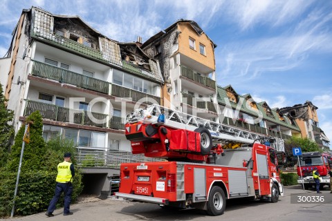  04.07.2025 ZABKI<br />
POZAR BUDYNKU MIESZKALNEGO<br />
N/Z BUDYNEK PO POZARZE STRAZ POZARNA PSP<br />
FOT. MARCIN BANASZKIEWICZ / FOTONEWS  