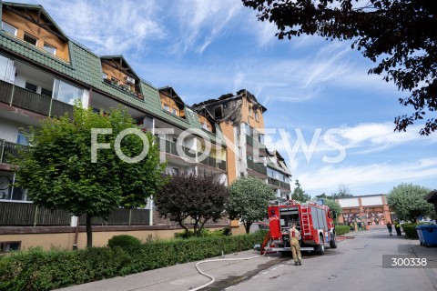  04.07.2025 ZABKI<br />
POZAR BUDYNKU MIESZKALNEGO<br />
N/Z BUDYNEK PO POZARZE<br />
FOT. MARCIN BANASZKIEWICZ / FOTONEWS  