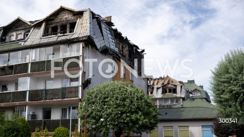  04.07.2025 ZABKI<br />
POZAR BUDYNKU MIESZKALNEGO<br />
N/Z BUDYNEK PO POZARZE<br />
FOT. MARCIN BANASZKIEWICZ / FOTONEWS  