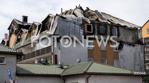  04.07.2025 ZABKI<br />
POZAR BUDYNKU MIESZKALNEGO<br />
N/Z BUDYNEK PO POZARZE<br />
FOT. MARCIN BANASZKIEWICZ / FOTONEWS  