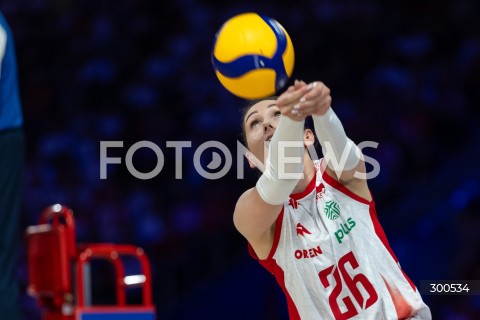  23.07.2025 LODZ <br />
FIVB WOMEN'S VOLLEYBALL NATIONS LEAGUE <br />
SIATKARSKA LIGA NARODOW KOBIET <br />
MECZ POLSKA - CHINY ( POLAND - CHINA ) <br />
N/Z KATARZYNA WENERSKA SYLWETKA <br />
 