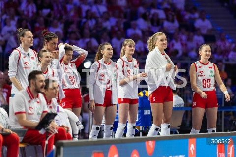  23.07.2025 LODZ <br />
FIVB WOMEN'S VOLLEYBALL NATIONS LEAGUE <br />
SIATKARSKA LIGA NARODOW KOBIET <br />
MECZ POLSKA - CHINY ( POLAND - CHINA ) <br />
N/Z AGNIESZKA KORNELUK MALWINA SMARZEK ALICJA GRABKA MAGDALENA JURCZYKALEKSANDRA SZCZYGLOWSKA JULITA PIASECKA<br />
 