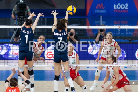 23.07.2025 LODZ <br />
FIVB WOMEN'S VOLLEYBALL NATIONS LEAGUE <br />
SIATKARSKA LIGA NARODOW KOBIET <br />
MECZ POLSKA - CHINY ( POLAND - CHINA ) <br />
N/Z ALICJA GRABKA MALWINA SMARZEK<br />
 