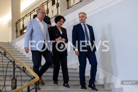  25.07.2025 WARSZAWA<br />
POSIEDZENIE SEJMU RP<br />
N/Z WLODZIMIERZ CZARZASTY ANNA ZUKOWSKA KRZYSZTOF GAWKOWSKI<br />
FOT. MARCIN BANASZKIEWICZ / FOTONEWS  