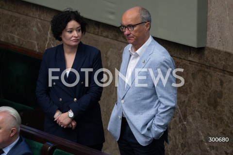  25.07.2025 WARSZAWA<br />
POSIEDZENIE SEJMU RP<br />
N/Z ANNA ZUKOWSKA WLODZIMIERZ CZARZASTY<br />
FOT. MARCIN BANASZKIEWICZ / FOTONEWS  