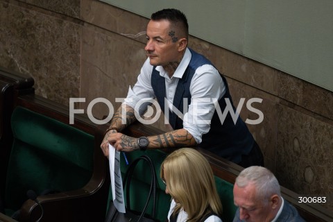  25.07.2025 WARSZAWA<br />
POSIEDZENIE SEJMU RP<br />
N/Z MARCIN JOZEFACIUK<br />
FOT. MARCIN BANASZKIEWICZ / FOTONEWS  