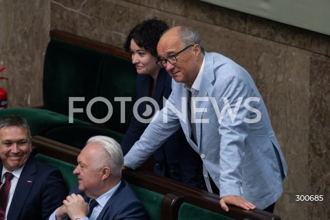  25.07.2025 WARSZAWA<br />
POSIEDZENIE SEJMU RP<br />
N/Z ANNA ZUKOWSKA WLODZIMIERZ CZARZASTY<br />
FOT. MARCIN BANASZKIEWICZ / FOTONEWS  