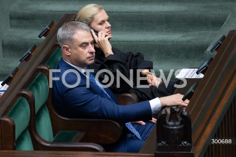  25.07.2025 WARSZAWA<br />
POSIEDZENIE SEJMU RP<br />
N/Z KRZYSZTOF GAWKOWSKI BARBARA NOWACKA<br />
FOT. MARCIN BANASZKIEWICZ / FOTONEWS  
