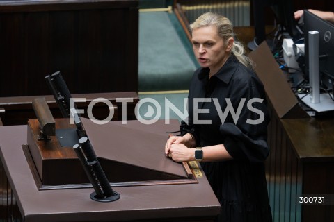  25.07.2025 WARSZAWA<br />
POSIEDZENIE SEJMU RP<br />
N/Z BARBARA NOWACKA<br />
FOT. MARCIN BANASZKIEWICZ / FOTONEWS  