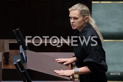  25.07.2025 WARSZAWA<br />
POSIEDZENIE SEJMU RP<br />
N/Z BARBARA NOWACKA<br />
FOT. MARCIN BANASZKIEWICZ / FOTONEWS  