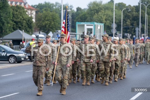  10.08.2025 WARSZAWA<br />
PROBA DEFILADY PRZED SWIETEM WOJSKA POLSKIEGO<br />
N/Z WOJSKA AMERYKANSKIE<br />
FOT. MARCIN BANASZKIEWICZ / FOTONEWS  
