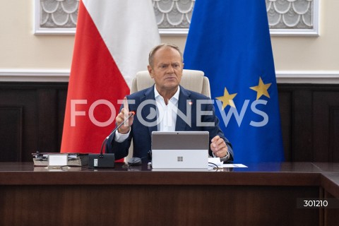  12.08.2025 WARSZAWA<br />
POSIEDZENIE RADY MINISTROW<br />
N/Z PREMIER DONALD TUSK<br />
 