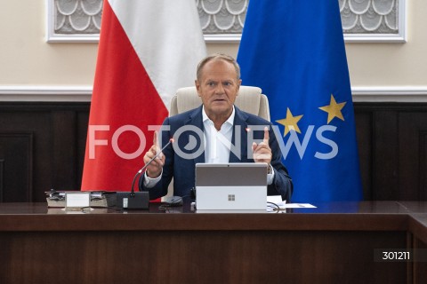  12.08.2025 WARSZAWA<br />
POSIEDZENIE RADY MINISTROW<br />
N/Z PREMIER DONALD TUSK<br />
 
