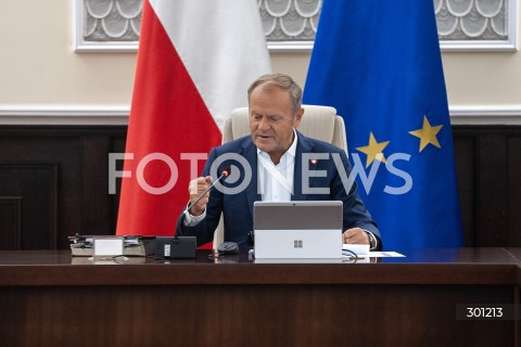  12.08.2025 WARSZAWA<br />
POSIEDZENIE RADY MINISTROW<br />
N/Z PREMIER DONALD TUSK<br />
 
