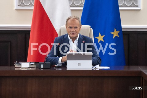  12.08.2025 WARSZAWA<br />
POSIEDZENIE RADY MINISTROW<br />
N/Z PREMIER DONALD TUSK<br />
 