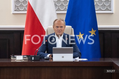  12.08.2025 WARSZAWA<br />
POSIEDZENIE RADY MINISTROW<br />
N/Z PREMIER DONALD TUSK<br />
 