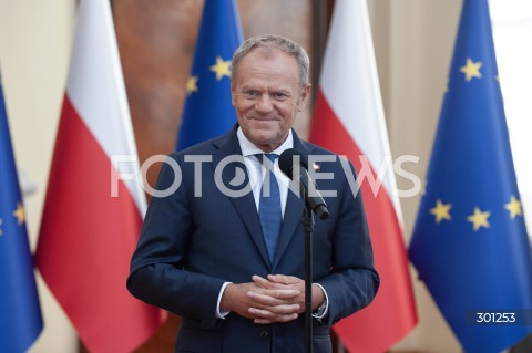  13.08.2025 WARSZAWA<br />
KONFERENCJA PREMIERA DONALDA TUSKA<br />
N/Z PREMIER DONALD TUSK<br />
 