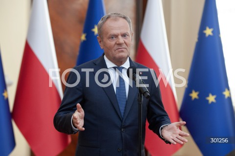  13.08.2025 WARSZAWA<br />
KONFERENCJA PREMIERA DONALDA TUSKA<br />
N/Z PREMIER DONALD TUSK<br />
 