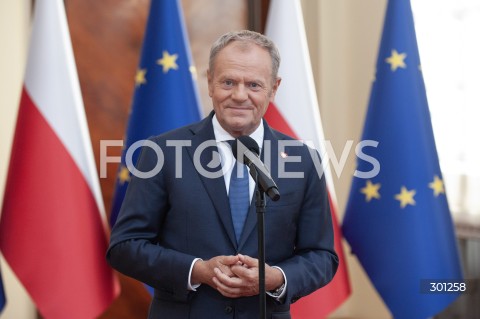  13.08.2025 WARSZAWA<br />
KONFERENCJA PREMIERA DONALDA TUSKA<br />
N/Z PREMIER DONALD TUSK<br />
 