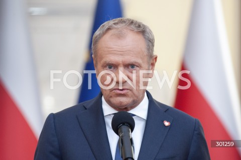  13.08.2025 WARSZAWA<br />
KONFERENCJA PREMIERA DONALDA TUSKA<br />
N/Z PREMIER DONALD TUSK<br />
 