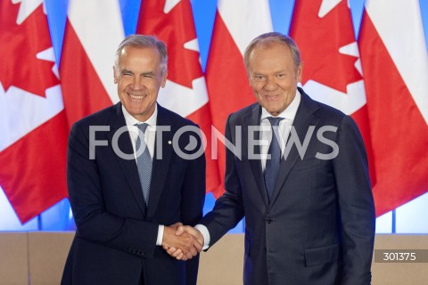  25.08.2025 WARSZAWA<br />
SPOTKANIE PREMIEROW POLSKI I KANADY<br />
N/Z DONALD TUSK MARK CARNEY<br />
 