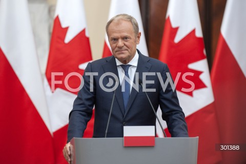  25.08.2025 WARSZAWA<br />
SPOTKANIE PREMIEROW POLSKI I KANADY<br />
N/Z DONALD TUSK<br />
 