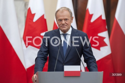  25.08.2025 WARSZAWA<br />
SPOTKANIE PREMIEROW POLSKI I KANADY<br />
N/Z DONALD TUSK<br />
 