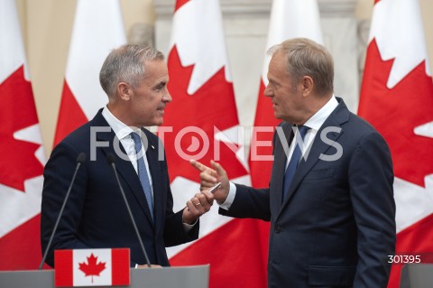 Spotkanie premierów Polski i Kanady w Warszawie