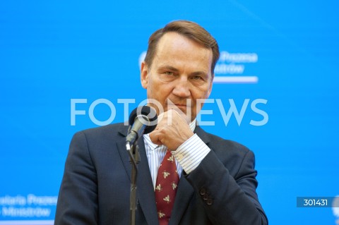 27.08.2025 WARSZAWA<br />
KONFERENCJA MINISTROW PO RADZIE GABINETOWEJ <br />
N/Z RADOSLAW SIKORSKI<br />
 