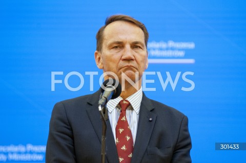 27.08.2025 WARSZAWA<br />
KONFERENCJA MINISTROW PO RADZIE GABINETOWEJ <br />
N/Z RADOSLAW SIKORSKI<br />
 
