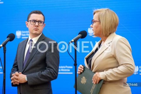  27.08.2025 WARSZAWA<br />
KONFERENCJA MINISTROW PO RADZIE GABINETOWEJ <br />
N/Z MILOSZ MOTYKA PAULINA HENNIG KLOSKA<br />
 