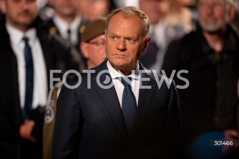  01.09.2025 GDANSK<br />
OBCHODY 86. ROCZNICY WYBUCHU II WOJNY SWIATOWEJ NA WESTERPLATTE W GDANSKU<br />
N/Z DONALD TUSK<br />
 