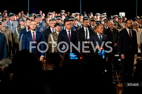  01.09.2025 GDANSK<br />
OBCHODY 86. ROCZNICY WYBUCHU II WOJNY SWIATOWEJ NA WESTERPLATTE W GDANSKU<br />
N/Z PREZYDENT KAROL NAWROCKI SZYMON HOLOWNIA DONALD TUSK WLADYSLAW KOSINIAK KAMYSZ<br />
 