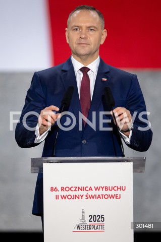  01.09.2025 GDANSK<br />
OBCHODY 86. ROCZNICY WYBUCHU II WOJNY SWIATOWEJ NA WESTERPLATTE W GDANSKU<br />
N/Z PREZYDENT KAROL NAWROCKI<br />
 