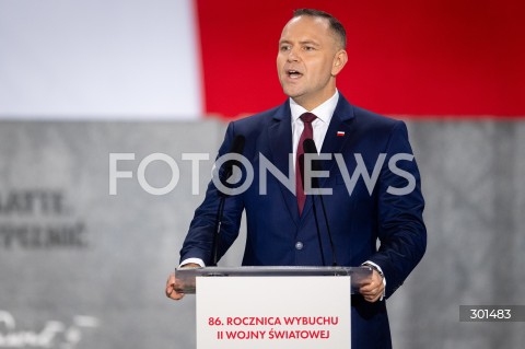  01.09.2025 GDANSK<br />
OBCHODY 86. ROCZNICY WYBUCHU II WOJNY SWIATOWEJ NA WESTERPLATTE W GDANSKU<br />
N/Z PREZYDENT KAROL NAWROCKI<br />
 