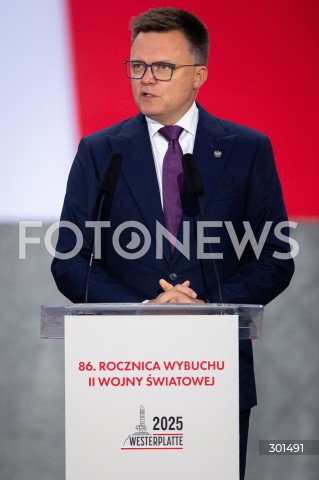  01.09.2025 GDANSK<br />
OBCHODY 86. ROCZNICY WYBUCHU II WOJNY SWIATOWEJ NA WESTERPLATTE W GDANSKU<br />
N/Z SZYMON HOLOWNIA<br />
 