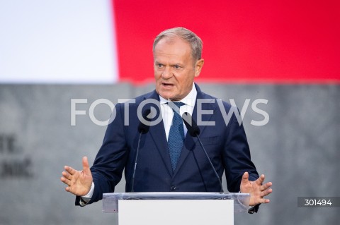  01.09.2025 GDANSK<br />
OBCHODY 86. ROCZNICY WYBUCHU II WOJNY SWIATOWEJ NA WESTERPLATTE W GDANSKU<br />
N/Z PREMIER DONALD TUSK<br />
 