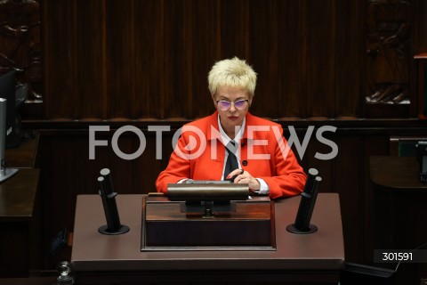  12.09.2025 WARSZAWA<br />
POSIEDZENIE SEJMU X KADENCJI<br />
N/Z BARBARA GRYGORCEWICZ<br />
FOT. ANTONI BYSZEWSKI/FOTONEWS 