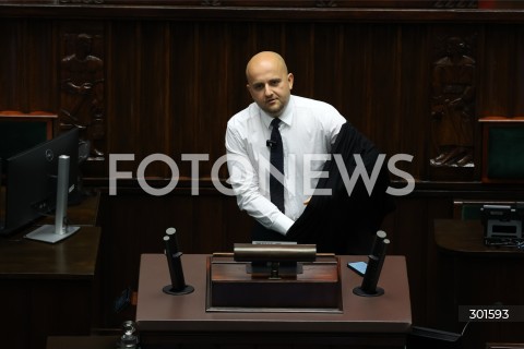  12.09.2025 WARSZAWA<br />
POSIEDZENIE SEJMU X KADENCJI<br />
N/Z DARIUSZ MATECKI<br />
FOT. ANTONI BYSZEWSKI/FOTONEWS 