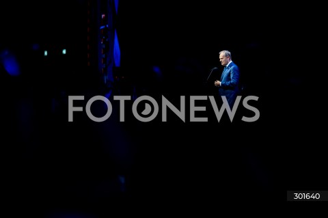  23.09.2025 GDANSK<br />
WIZYTA PREMIERA DONALDA TUSKA NA TARGACH TRAKO W GDANSKU<br />
N/Z DONALD TUSK PRZEMAWIA PODCZAS OTWARCIA TARGOW<br />
 