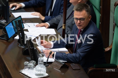  26.09.2025 WARSZAWA SEJM<br />
POSIEDZENIE SEJMU RP<br />
N/Z MARSZALEK SZYMON HOLOWNIA<br />
FOT. MARCIN BANASZKIEWICZ / FOTONEWS  