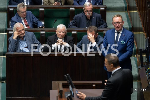  26.09.2025 WARSZAWA SEJM<br />
POSIEDZENIE SEJMU RP<br />
N/Z RYSZARD TERLECKI JAROSLAW KACZYNSKI ROBERT TELUS<br />
FOT. MARCIN BANASZKIEWICZ / FOTONEWS  