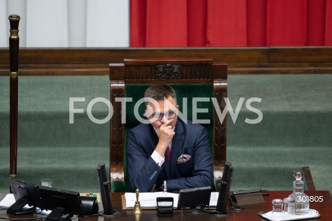  26.09.2025 WARSZAWA SEJM<br />
POSIEDZENIE SEJMU RP<br />
N/Z MARSZALEK SZYMON HOLOWNIA<br />
FOT. MARCIN BANASZKIEWICZ / FOTONEWS  