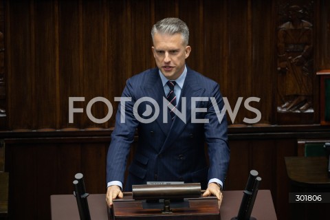  26.09.2025 WARSZAWA SEJM<br />
POSIEDZENIE SEJMU RP<br />
N/Z ARKADIUSZ MARCHEWKA<br />
FOT. MARCIN BANASZKIEWICZ / FOTONEWS  