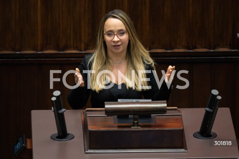  26.09.2025 WARSZAWA SEJM<br />
POSIEDZENIE SEJMU RP<br />
N/Z MARCELINA ZAWISZA<br />
FOT. MARCIN BANASZKIEWICZ / FOTONEWS  