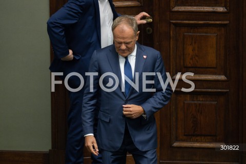  26.09.2025 WARSZAWA SEJM<br />
POSIEDZENIE SEJMU RP<br />
N/Z PREMIER DONALD TUSK<br />
FOT. MARCIN BANASZKIEWICZ / FOTONEWS  