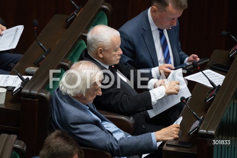  26.09.2025 WARSZAWA SEJM<br />
POSIEDZENIE SEJMU RP<br />
N/Z RYSZARD TERLECKI JAROSLAW KACZYNSKI<br />
FOT. MARCIN BANASZKIEWICZ / FOTONEWS  