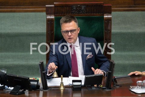  26.09.2025 WARSZAWA SEJM<br />
POSIEDZENIE SEJMU RP<br />
N/Z MARSZALEK SZYMON HOLOWNIA<br />
FOT. MARCIN BANASZKIEWICZ / FOTONEWS  